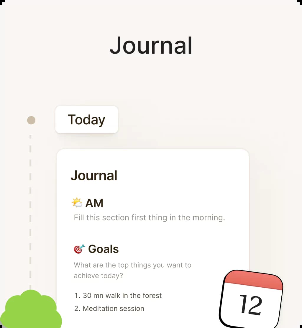 A UI rappresentation of journal