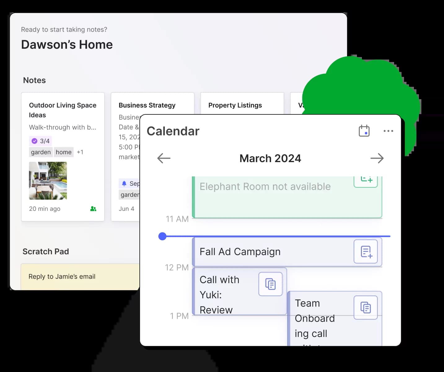 A UI rappresentation of calendar-widget